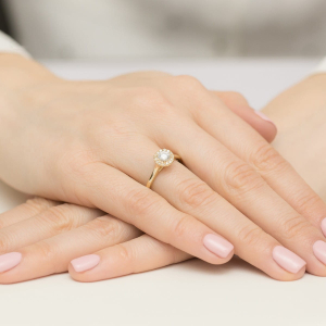 Pierścionek z Brylantami 0,52ct ze złota próby 585. W-0550/40